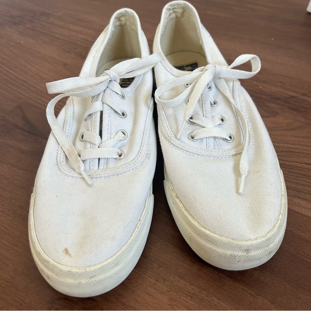 Pro Keds White Canvas Sneakers